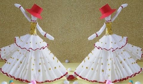 ساخت عروسک با دستمال کاغذی